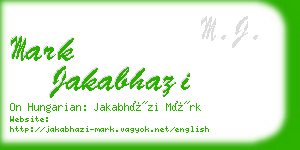 mark jakabhazi business card